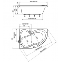 Асимметричная ванна Ravak ROSA II 170 X 105, левая, C221000000