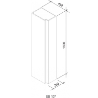 Бічна шафка Ravak SB 10° 450 біла X000000751