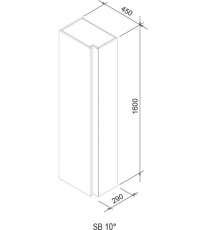 Бічна шафка Ravak SB 10° 450 біла X000000751