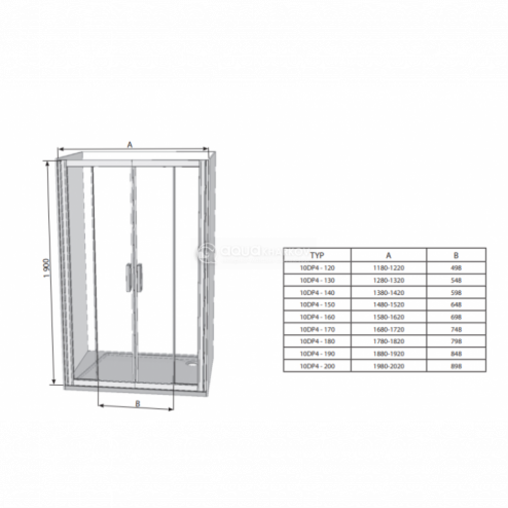 Душевые двери Ravak BLIX BLDP 4 - 130 белый+Grape, 0YVJ0100ZG
