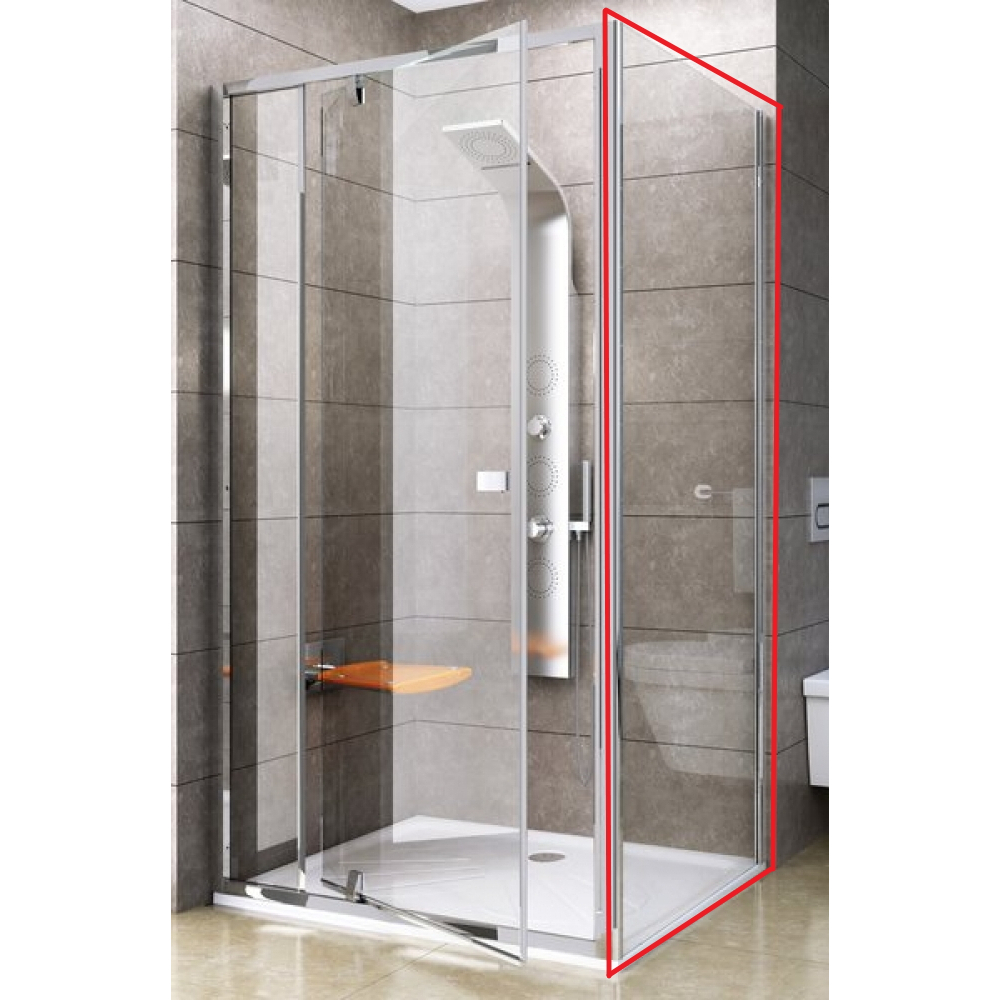 Стенка для душевой кабинки Ravak PIVOT PPS-90 Transparent, профиль полированный алюминий, стекло, 90G70C00Z1