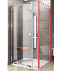 Стенка для душевой кабинки Ravak PIVOT PPS-80 Transparent, профиль палированый алюминий, стекло, 90G
