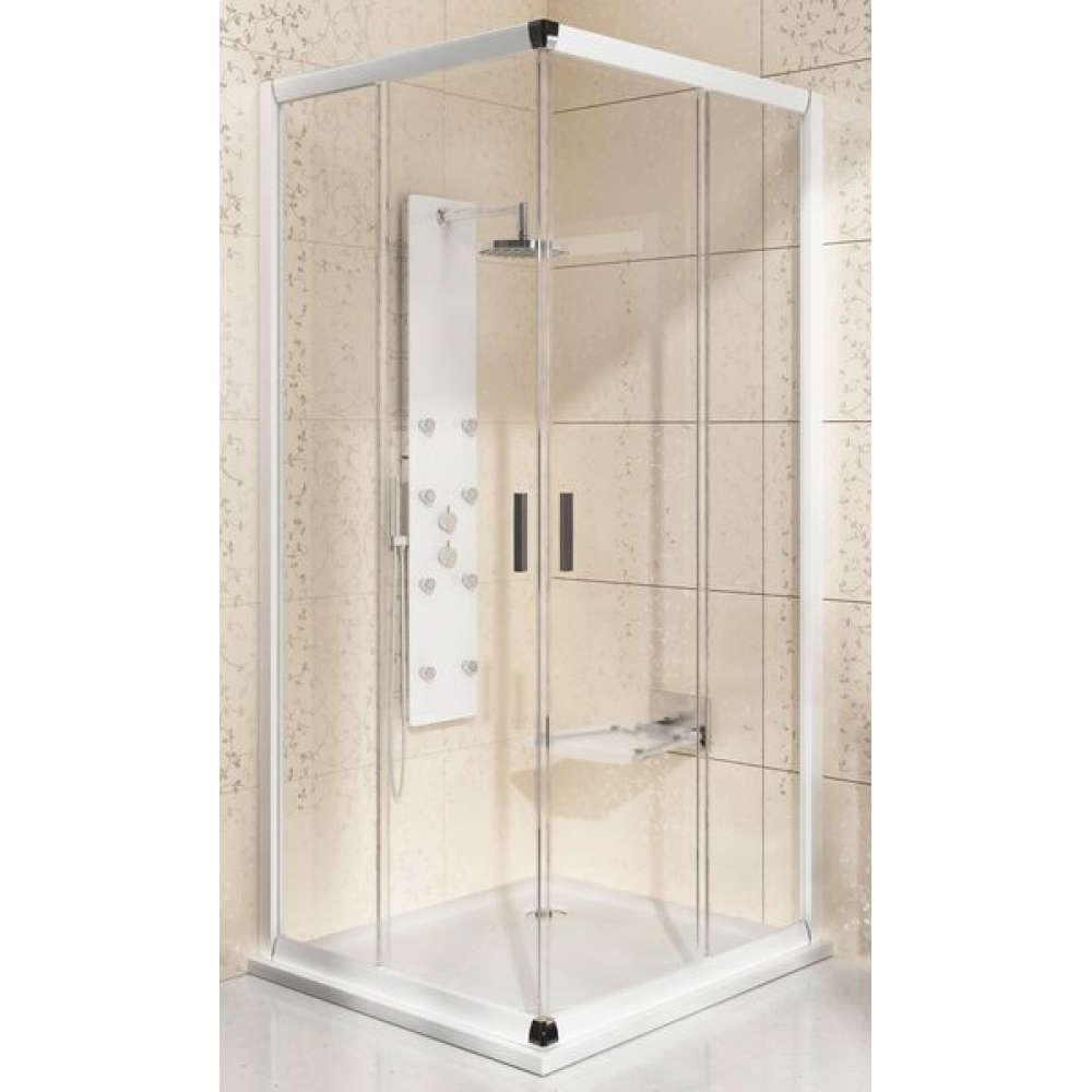 Душевая штора Ravak BLIX BLRV2K-100 полированный алюминий TRANSPARENT, 1XVA0C00Z1