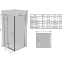 Прямоугольная душевая кабина Ravak BRILLIANT BSDPS - 120x80 R Transparent, хром, безопасное стекло, 0UPG4A00Z1