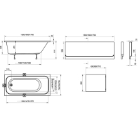 Ванна акрилова прямокутна Ravak CHROME 150х70 см C721000000