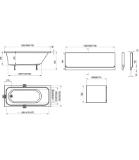 Ванна акрилова прямокутна Ravak CHROME 150х70 см C721000000