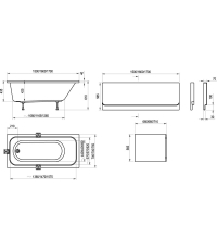 Ванна акрилова прямокутна Ravak CHROME 160х70 см C731000000