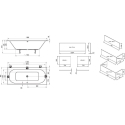 Ванна прямоугольная акриловая Ravak CITY SLIM 180х80 см C921300000