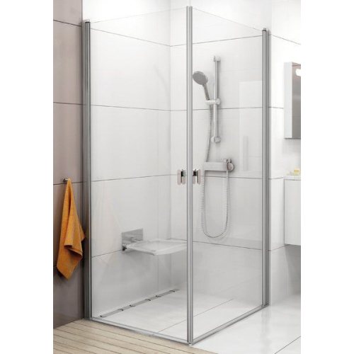 Душова штора Ravak CHROME CRV 1 - 100 Transparent, полірований алюміній, безпечне скло, 1QVA0C01Z1