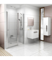 Душевая дверь Ravak CHROME CSD 2 - 110 Transparent, полированный алюминий, безопасное стекло, 0QVDCC