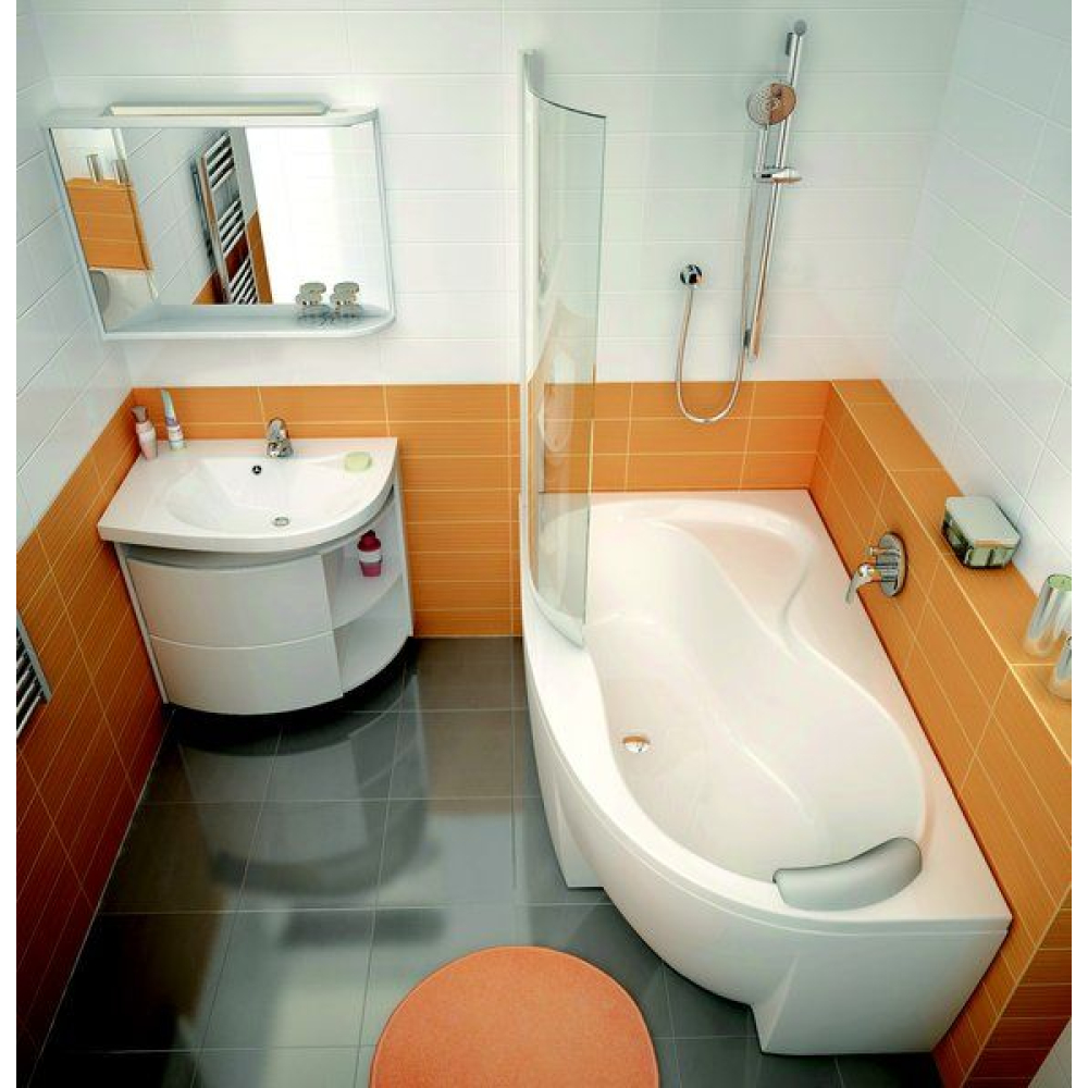 Шторка для ванны Ravak CVSK1 Rosa 160/170 L TRANSPARENT профиль полированный алюминий, 7QLS0C00Y1