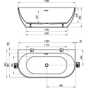 Ванна акриловая Ravak FREEDOM W 166х80 см Белая XC00100024