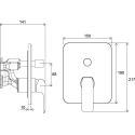 Смеситель скрытого монтажа ванна/душ Ravak Flat для R-box Vari RB 072.50, X070123