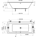 Ванна прямоугольная акриловая Ravak Formy 01 Slim 180х80 см C881300000