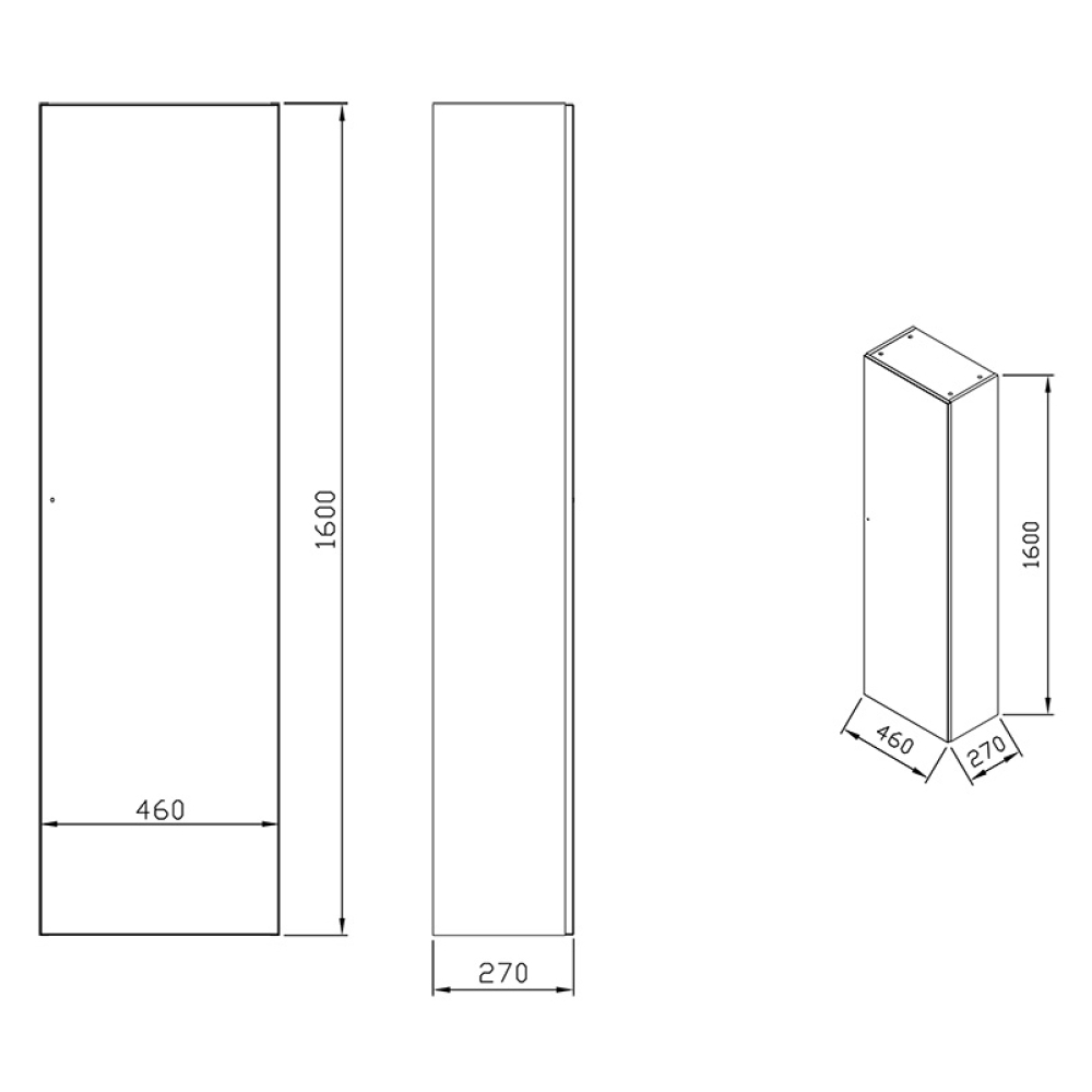 Пенал Ravak SB Formy 460 орех, X000001262