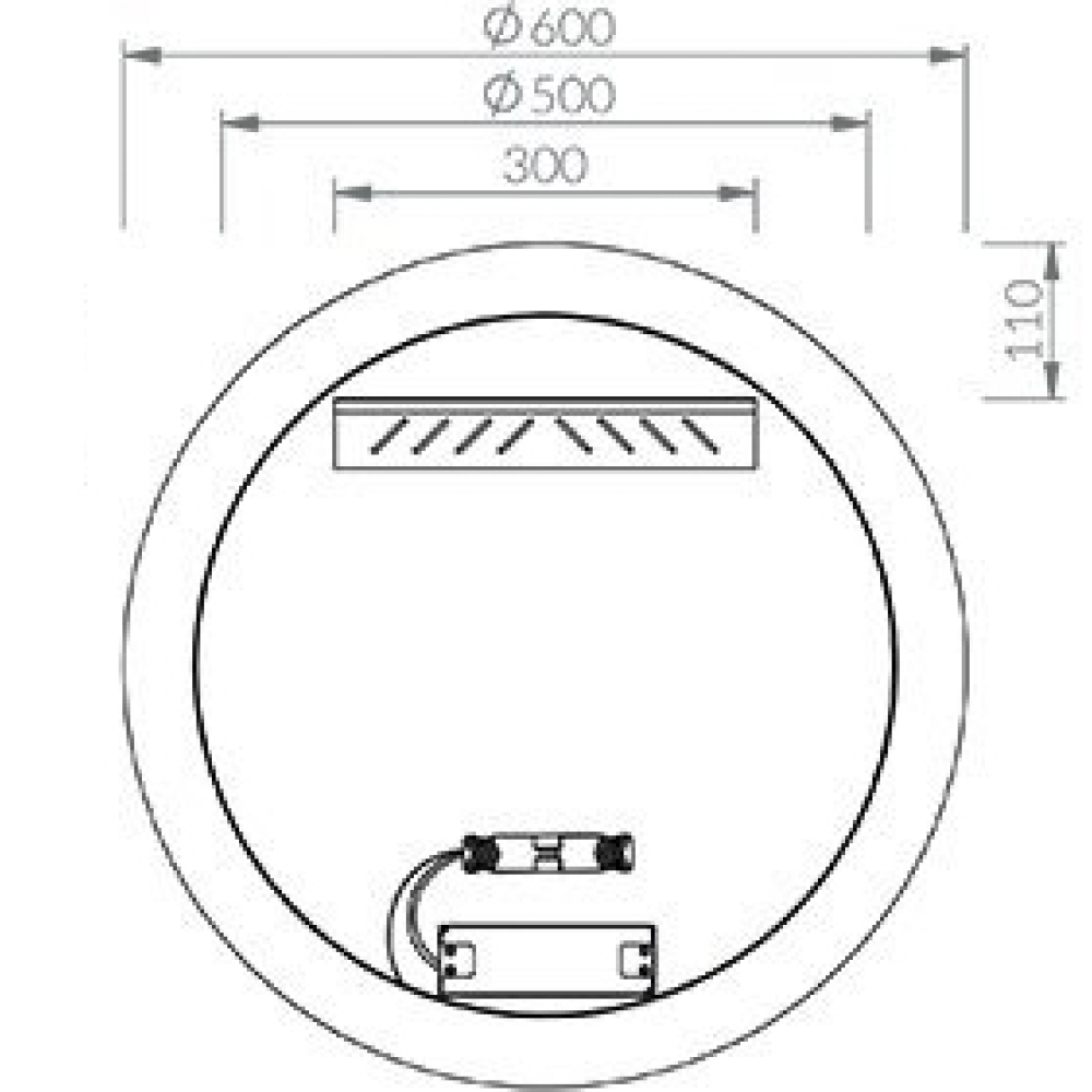 Зеркало Ravak LUNA I 600 с LED подсветкой