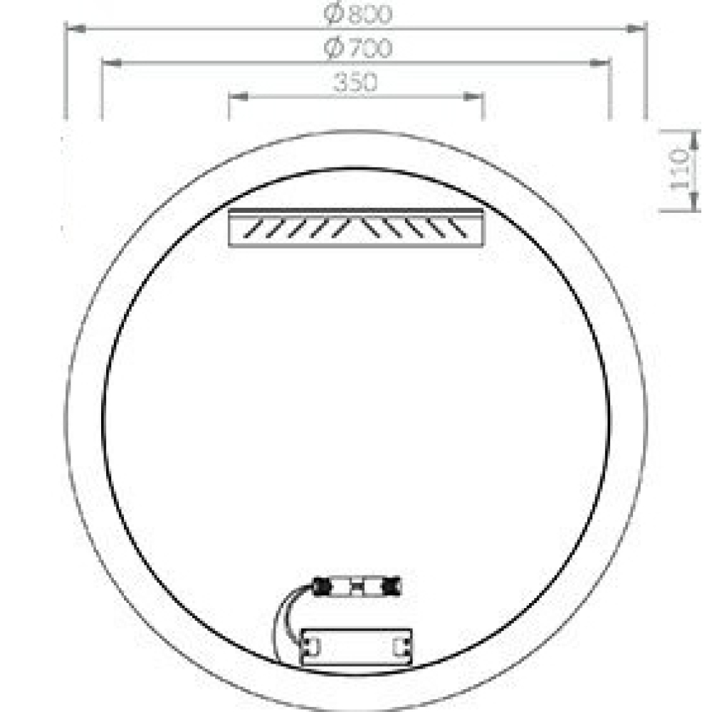 Зеркало Ravak LUNA I 800 с LED подсветкой