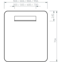 Зеркало Ravak STRIP I 800x700 чёрный с LED подсветкой