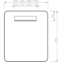 Зеркало Ravak STRIP I 900x700 чёрный с LED подсветкой