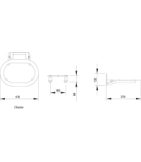 Сидіння для душу Ravak OVO CHROME CLEAR/STAINLESS, B8F0000029