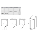 Душевые двери Ravak PIVOT PDOP 1 - 90 Transparent, профиль сатин, безопасное стекло, 03G70U00Z1