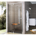 Душевые двери Ravak PIVOT PDOP 2 - 120 Transparent, профиль сатин, безопасное стекло, 03GG0U00Z1