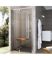 Душевые двери Ravak PIVOT PDOP 2 - 100 Transparent, профиль сатин, безопасное стекло, 03GA0U00Z1