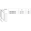 Душевые двери Ravak PIVOT PDOP 1 - 90 Transparent, белый профиль, безопасное стекло, 03G70100Z1