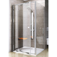 Стенка для душевой кабинки Ravak PIVOT PPS-100 Transparent, профиль сатин, стекло, 90GA0U00Z1