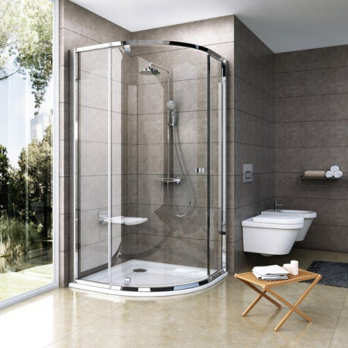 Душевая штора Ravak PIVOT PSKK 3 - 100 Transparent, угловая, стекло, сатин, 376AAU00Z1