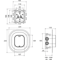 Вмонтированый механизм Ravak R-box Vari RB 072.50, X070139