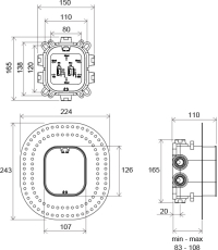 Вмонтированый механизм Ravak R-box Vari RB 072.50, X070139