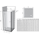 Стенка для душевой кабинки Ravak SMARTLINE SMPS - 100 L Transparent, фурнитура хром, безопасное стек