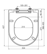 Сиденье для унитаза Ravak Uni Chrome, дюропласт, микролифт, с креплением, X01549