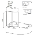 Шторка для ванны Ravak VSK2 ROSA - 160 L Rain, 76L9010041