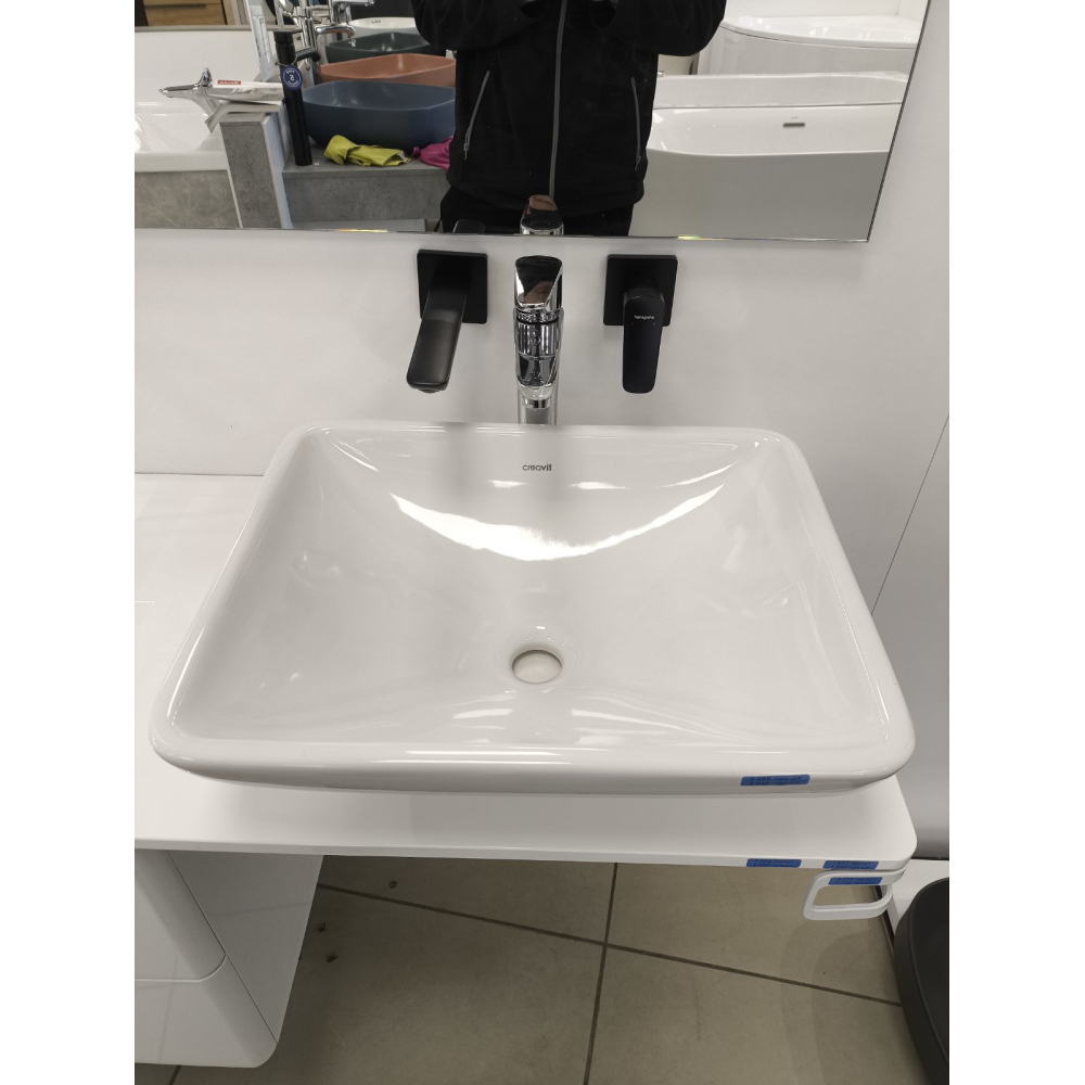 Комплект Мебели Ravak Balance SD 120 см: Тумбочка со столешницей  + Умывальник + Смеситель + Зеркало + Крепление для столешницы +  Полотенцедержатель X000001367K