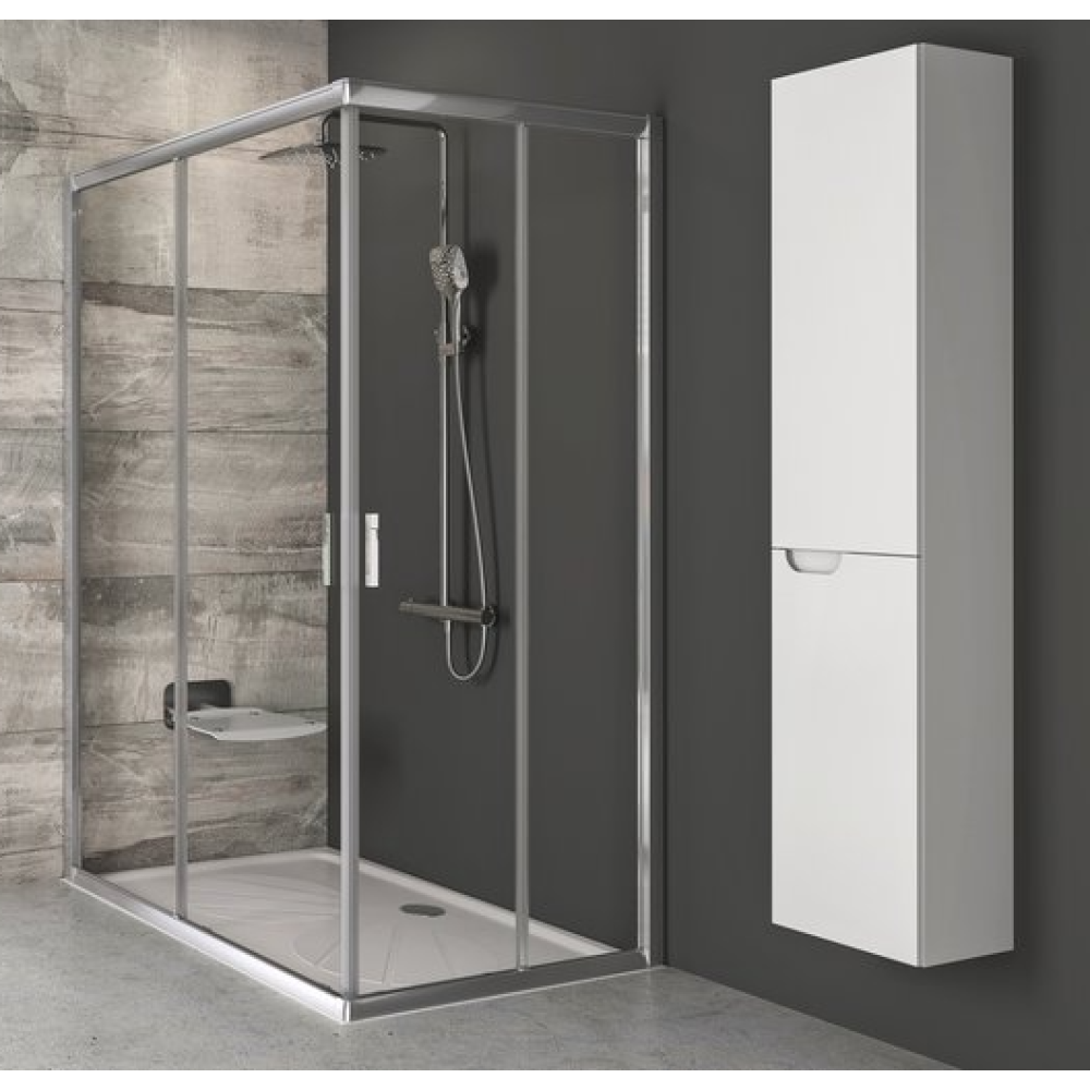 Душова кабіна квадратна Ravak BLRV2K + BLRV2K 80x80 Transparent, алюміній, безпечне скло, 1XV40C00Z1+1XV40C00Z1