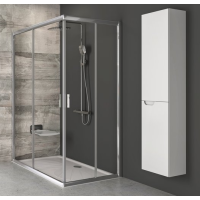 Душова кабіна квадратна Ravak BLRV2K + BLRV2K 80x80 Transparent, алюміній, безпечне скло, 1XV40C00Z1+1XV40C00Z1