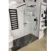 Нерухома стінка Ravak Walk-In Wall 120 + Тримач Walk In W SET-90 Wall/Corner чорний, безпечне скло, GW9WG0300Z1+GWD010003018