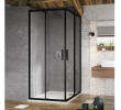Душевая кабина Ravak Blix Slim BLSRV2-80  Черный TRANSPARENT X1LM40300Z1