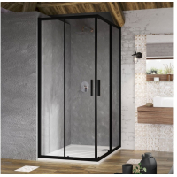 Душевая кабина Ravak Blix Slim BLSRV2-80  Черный TRANSPARENT X1LM40300Z1