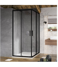 Душевая кабина Ravak Blix Slim BLSRV2-80  Черный TRANSPARENT X1LM40300Z1