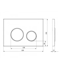 Клавиша смыва Ravak CIRCLE белый-золото GPX2240108