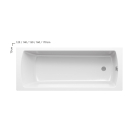 Ванна прямоугольная акриловая Ravak Classic II 140x70 CC21000000