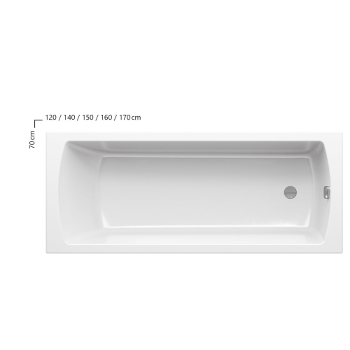 Ванна акрилова прямокутна Ravak Classic II 140x70 CC21000000
