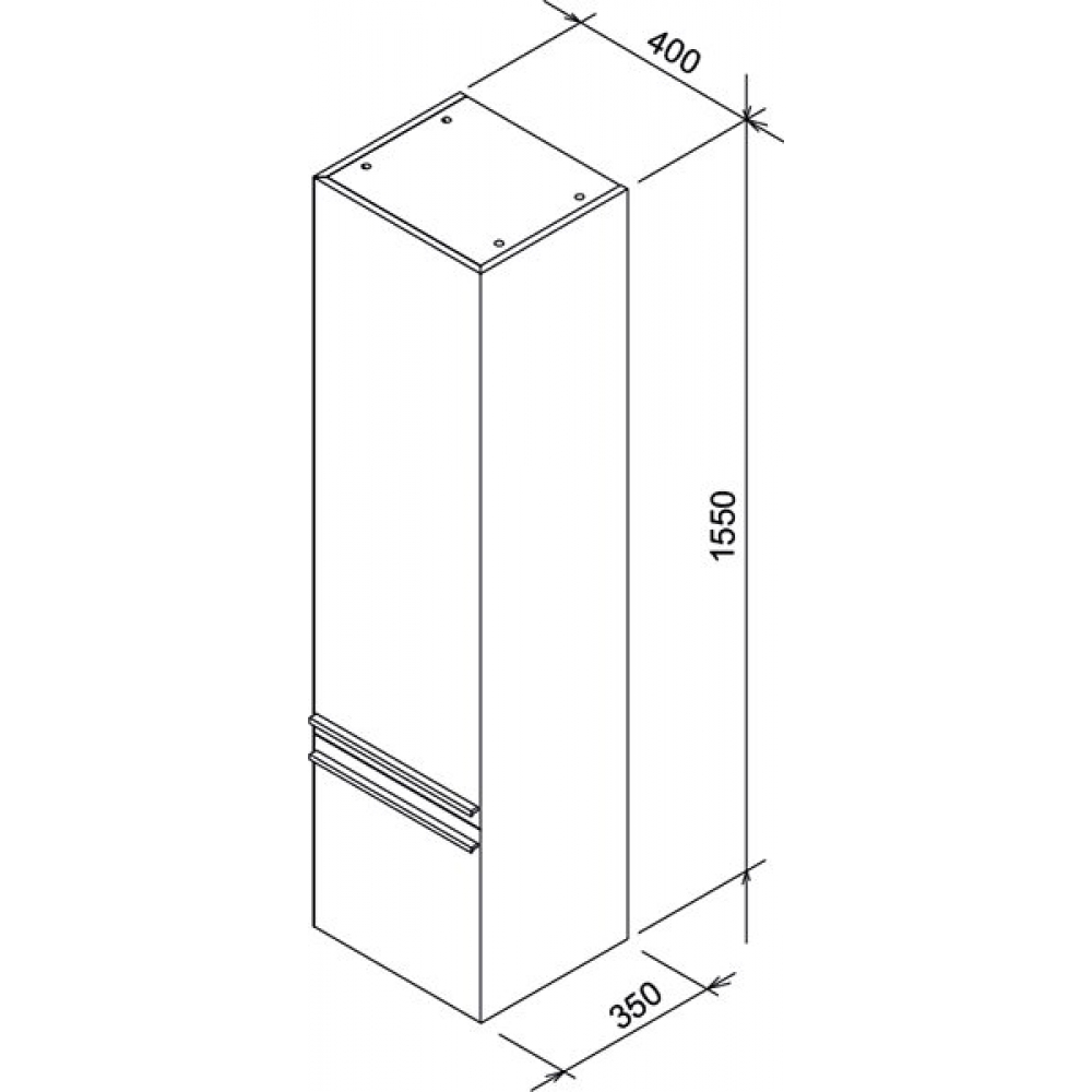  Пенал Ravak Clear SB 400 R bila/bila, X000000763