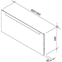 Зеркало Ravak Clear, 1000 x 30 x 440, X000000766