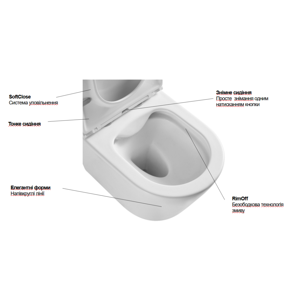 Подвесной унитаз Ravak WC CONCEPT OVAL RimOff, белый, RKUM000009