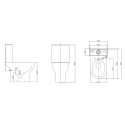 Унитаз компакт Ravak WC CONCEPT SLIM Combi RimOff  с сидением дюропласт soft-close, RKUM100010