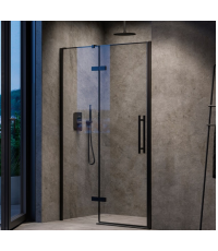Душевые двери Ravak Cool COSD2-100 Transparent, Чёрный, безопасное стекло, X0VVAC300Z1